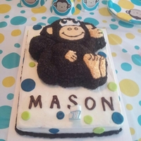 Monkey Cake I did this cake for my grandson's 1st birthday this year...he loves monkeys and this cake was a huge hit with him!