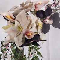 Poinsettia And Black Orchid Bouquet. My sugar flower entry for Die Tortenshow 2012. Gold and best in class!