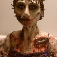 3D Zombie Cake 14 Tall Practice Cake Bodice Amp Neck Is Cake Head Is Rice Krispie Treats 5050 Modeling Chocolatefondant Covering 3D Zombie Cake - 14" tall practice cakebodice & neck is cake, head is rice krispie treats50/50 modeling chocolate/fondant covering...