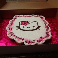 Hello Kitty Cupcake Cake vanilla cupcakes w/cream cheese buttercream icing...still practicing...=)