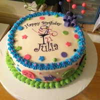 21St Birthday 21st Birthday Cake, pound cake, buttercream frosting, fondant accents.