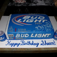 12 Pk Bud Light Box And Beer Cans 
