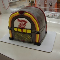 Jukebox Cake Jukebox Cake, No fondant.