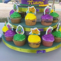 Barney Cupcake Tower 