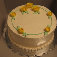 Birthday Roses This was for a coworker's birthday. All swiss meringue buttercream icing. Inside is choclate cake. Designed by my husband.