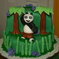 Kung Fu Panda Birthday Cake Elements crafted from gumpaste