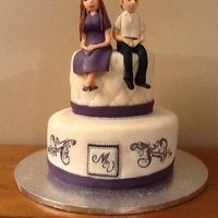 Wedding Rehearsal Wedding Cake Bride And Groom Topper This cake was made for the Bride and Groom's rehearsal party. The groom wanted me to do their wedding cake, but the bride wasn't...