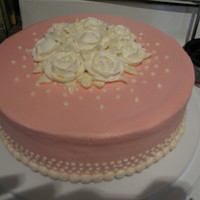 Mom's Birthday Cake Made this cake for my mother. RI flowers, everything else is BC.