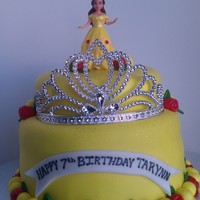Belle Birthday Cake This cake was for a little girl who loves Beauty and the Beast!