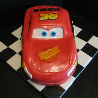 Lightning Mcqueeen Birthday Cake This is a chocolate cake for my sweet boy's 4th Birthday! Covered in chocolate ganache and MMF.