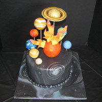 Solar System My son's 9th Birthday cake! Thank you so much to Genevre at areasonforcake for the wonderful inspiration!!