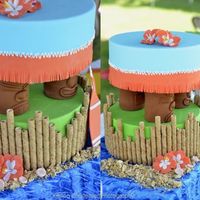 Tiki Cake Hawaiian Tiki dummy cake created for a childrens gala event.