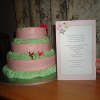 Bridal Shower Cake made this for my best friends bridal shower to match her invitation