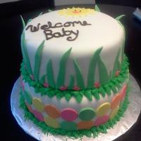 Jungle Baby Shower Cake 