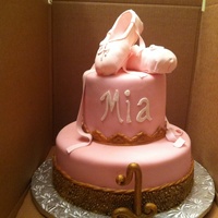 Indian Ballerina Inspiration First Birthday Cake I was tasked by a friend to create a first birthday cake based on a contemporary art painting of a ballerina on pointe from India with a...