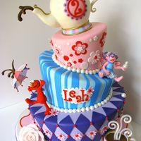 Sesame Street Topsy Turvy I finally had the opportunity to make my first topsy turvy cake. Such fun! 12", 9", 6" tiers with RKT teapot on top....