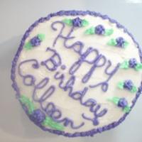 Forgot The "t" In Bithday Cake This was a 2for cake Just got a new Wilton flower tip I wanted to test out.[Which was for left-handed, i'm right-handed, didn't...