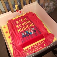 High School Musical Edible photo image and fondant curtains