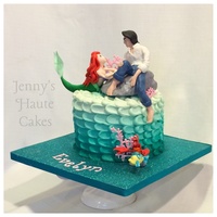 Little Mermaid Cake Featuring Disney Princess Ariel And Prince Eric With Sebastian And Flounder In Gum Paste Fondant And Modeling Chocolate... Little Mermaid cake featuring Disney Princess Ariel and Prince Eric with Sebastian and Flounder in gum paste, fondant and modeling...