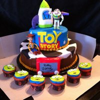 Toy Story Cake B-day mom declined an original design and asked me to replicate cake/cupcake pictures she found online, source unknown.
