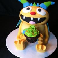 Henry Hugglemonster *My son's new favorite show is Henry Hugglemonster on Disney Jr. So we made this cake for him today for his 3rd birthday! A few...