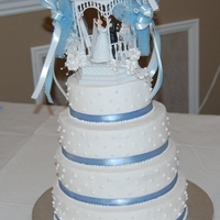 Periwinkle Wedding Bride and Groom wanted a simple but elegant cake. They were happy with the result! :-)