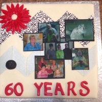 Scrapbooking Cake For a scrapbooking friendFoundant cake and flower pictures are on edible paperChevrons are by sugar paper