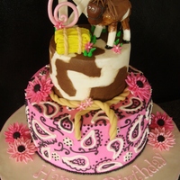 Horse Themed Birthday Cake 