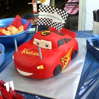 Cars Cake Lightning McQueen cake made at the last second for a good friend's son. He loved it.