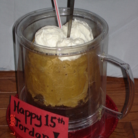 Giant Root Beer Float Cake A challenge from my grandson I couldn't resist :) Thanks for looking!