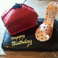 Birthday Cake For A Friend All cake with fondant, except for the shoe, which is all gumpaste. All edible!