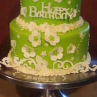 This Is My First Cake Using My Cricut Mini Smoothed Vanilla Buttercream With Gumpaste Flowers And Swirls Cut From My Cruicut This is my first cake using my Cricut Mini! Smoothed Vanilla Buttercream with Gumpaste flowers and swirls cut from my cruicut.