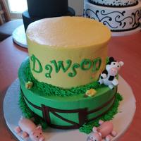 Farm Themed First Birthday Cake Farm themed first birthday cake