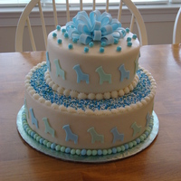 2-Tier Baby Shower Cake Baby Lincoln's Shower Cake. 2-Tier Vanilla Butternut Pound Cake with Raspberry Filling. Rolled Fondant Decorations.