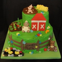 Farm Cake With All Fondant Accents Farm cake with all Fondant accents