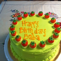 Pumpkin Spice Cake With Cream Cheese Frosting! Pumpkins are made of marzipan!!
