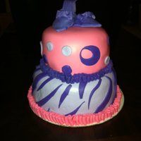 Zebra High Heel Birthday Cake First time making high heels.