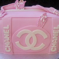 Chanel Baby Purse Cake To make my first chanel baby purse cake, I used a single side model of the bag, the strips and the letters are equipment , even including...
