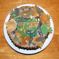 Mossy Oak Camouflage Birthday Cake This is a birthday cake I made for my brother for his 20th birthday. Its a double-layer white hexagon cake with marshmallow buttercream...