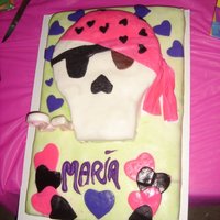 Pirate Skull Cake My first cake! Pirate Princess/Skull was the theme for the party.
