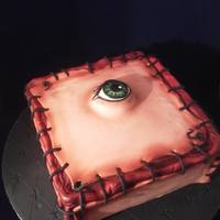 Who Is The Box This years Halloween cake Who is the Box "Stitched Flesh" This cake was inspired by a box I saw on Etsy this year. Vanilla cake...