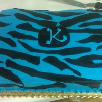 Zebra Print Zebra Print birthday cake for my Boss's daughter.