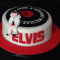 Elvis Birthday Cake Elvis cake for a fan, hand modelled figure