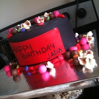 Candy Cake For My Daughter This cake was for my daughters movie birthday party. Everything was hand made from fondant. TFL