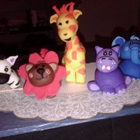 Fondant Safari Animals These are all made of fondant and hand-crafted to match the party decorations chosen for the celebration. The zebra was the first and the...