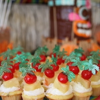 Pina Colada Mini Cupcakes Pineapple cupcakes with coconut cream cheese frosting....served at my daughter's Luau