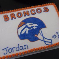 Bronco Cake Broncos Helmet Sheet Cake