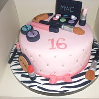 Mac Makeup Cake all fondant