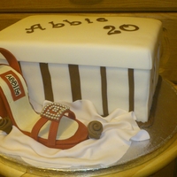 Stilleto Shoes made to surprise a 20yo, its black and white sponge with strawberry and choco filling. decos are made of gumpaste and fondant,