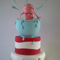 Cat In The Hat - Fish-In-The-Pot Birthday cake for a combined 40th